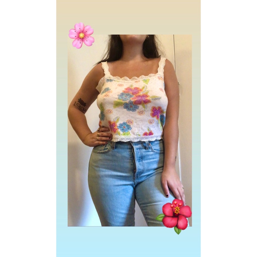 Vintage floral tank top